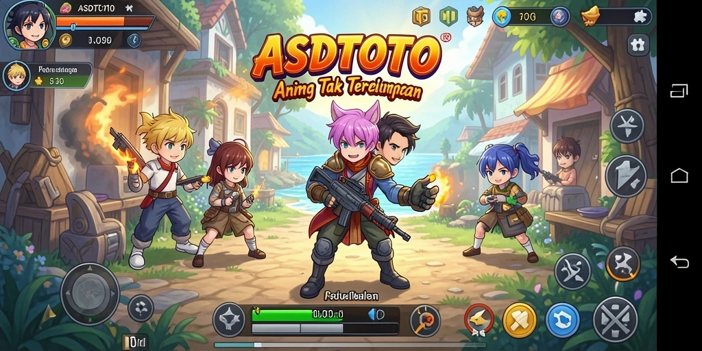 Screenshot gameplay ASDTOTO menampilkan aksi seru dari karakter anime.