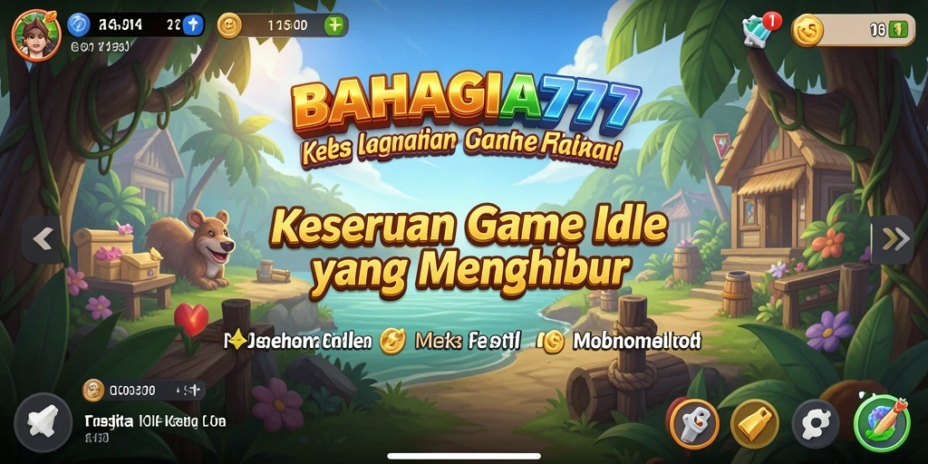 Screenshot gameplay BAHAGIA777 yang menunjukkan karakter bekerja.