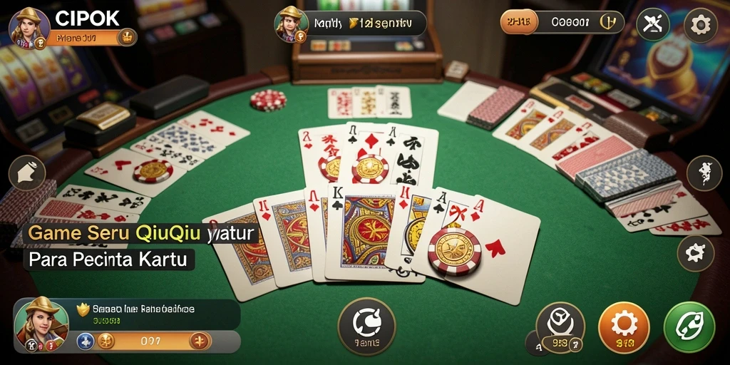 Tampilan gameplay seru dalam permainan QiuQiu CIPOK.