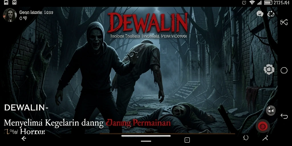 Gameplay DEWALIN yang penuh ketegangan dan kegelapan.
