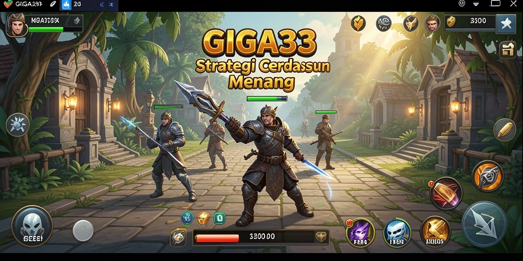 Tampilan gameplay seru dalam pertempuran strategi.