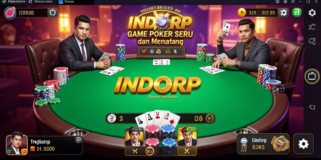 Tampilan screenshot <strong>INDORP</strong> menunjukkan pengalaman bermain poker yang seru dan interaktif.