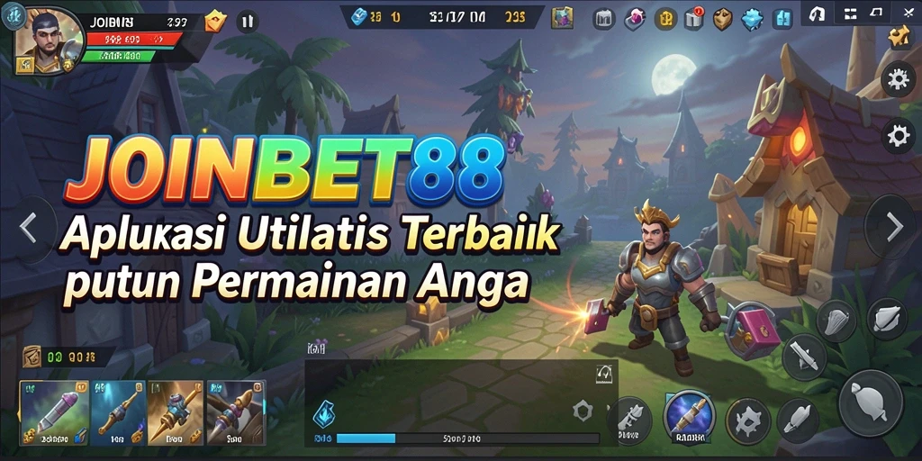 Tangkapan layar utama JOINBET88 memperlihatkan antarmuka aplikasi dengan fitur utilitas yang beragam.