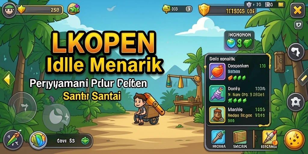 Screenshot utama memperlihatkan gameplay santai dari LKOPEN.
