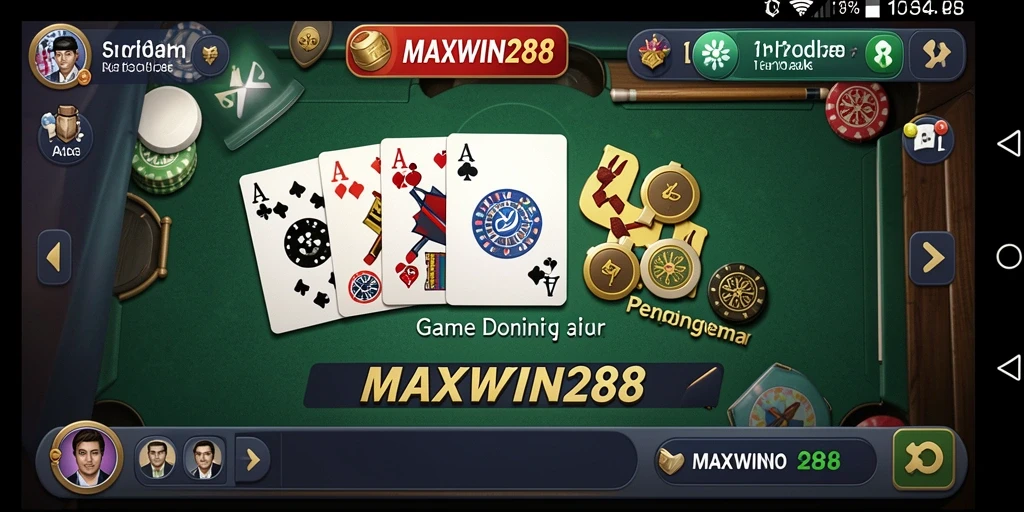 Tampilan screenshot gameplay Domino yang menarik dan seru.