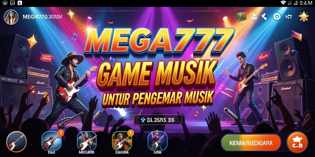 Tampilan gameplay MEGA777 penuh warna dan interaktif.