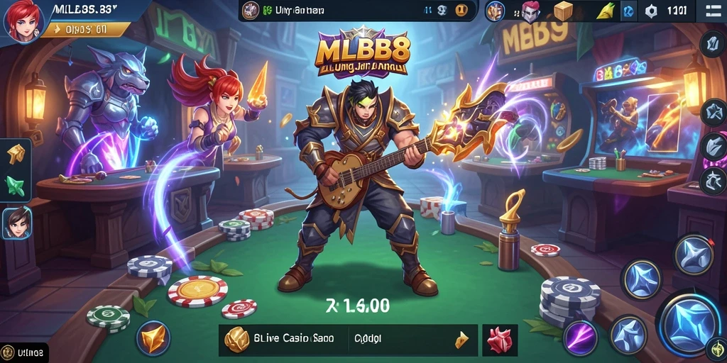 Tampilan gameplay Live Casino yang menegangkan di MLBB8.