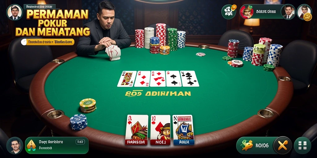 Tampilan permainan Poker yang seru dan mendebarkan di N06.