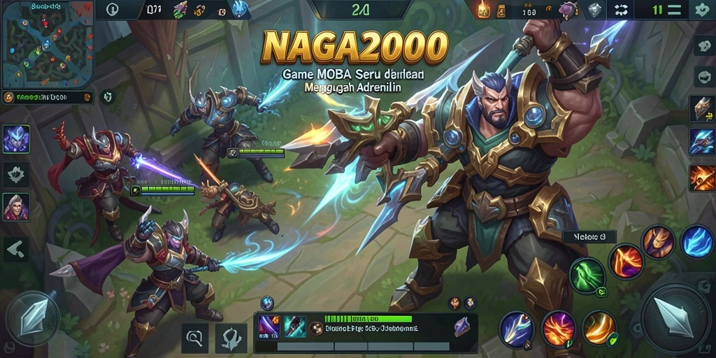 Screenshot gameplay NAGA2000 dengan pertarungan yang seru