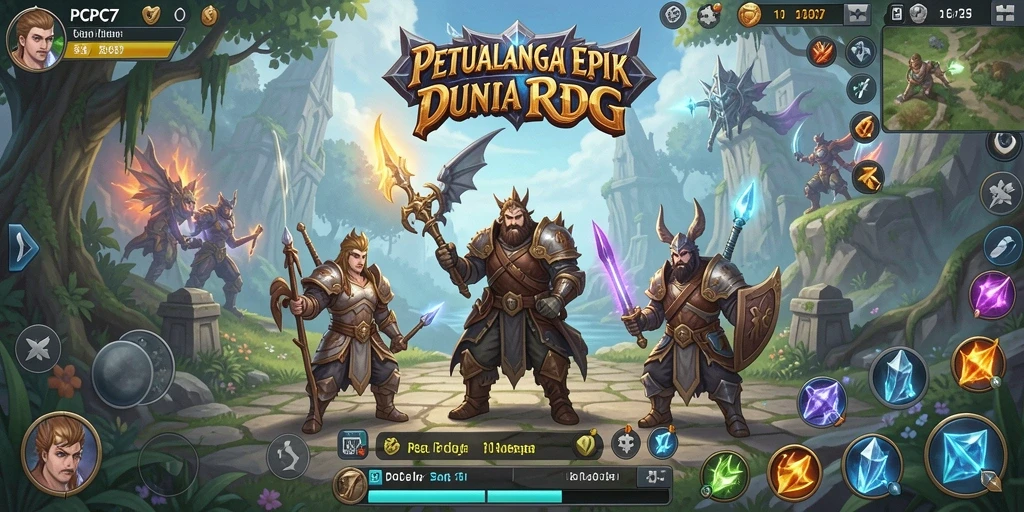 Tampilan menarik dari gameplay RPG PCPC7 yang memukau.