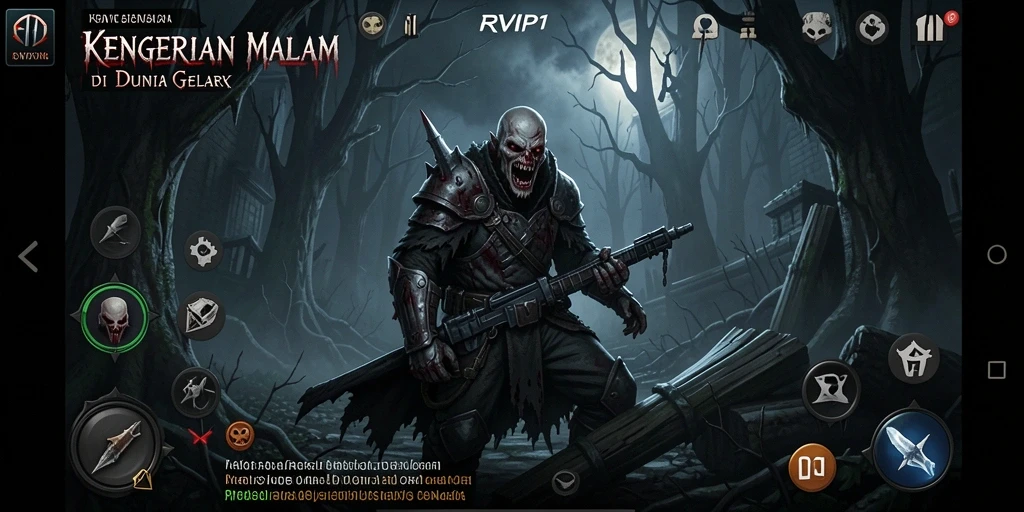 Tampilan gameplay menegangkan di RVIP1 yang penuh kengerian.