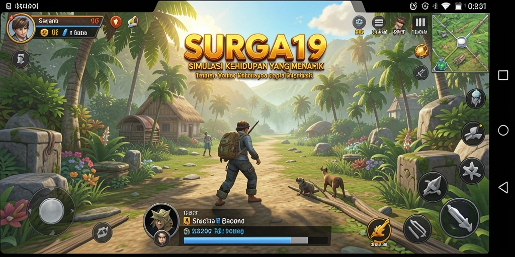 Tampilan aksi gameplay yang mengasyikkan di SURGA19.
